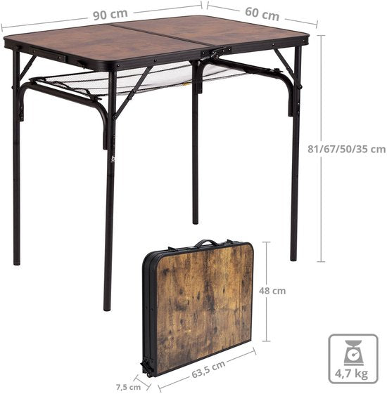 Bo-Camp - Industrial - Table - Woodbine - 90 x 60 cm