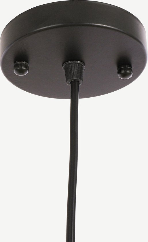Lampe pendante - Mica Decorations  - H94 x Ø70 cm - Lin - Blanc cassé