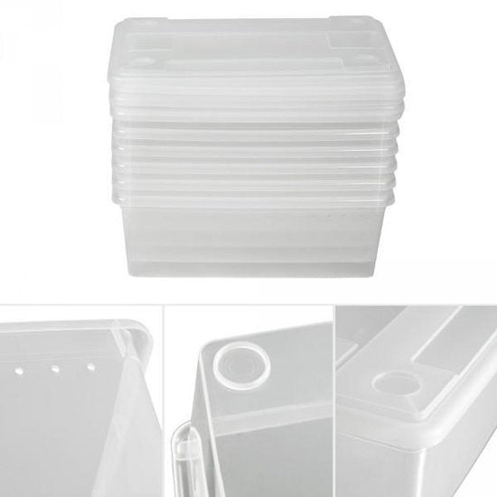 Tectake - set de 6 boîtes de rangement transparentes - 33 x 23 x 12 cm - 401685