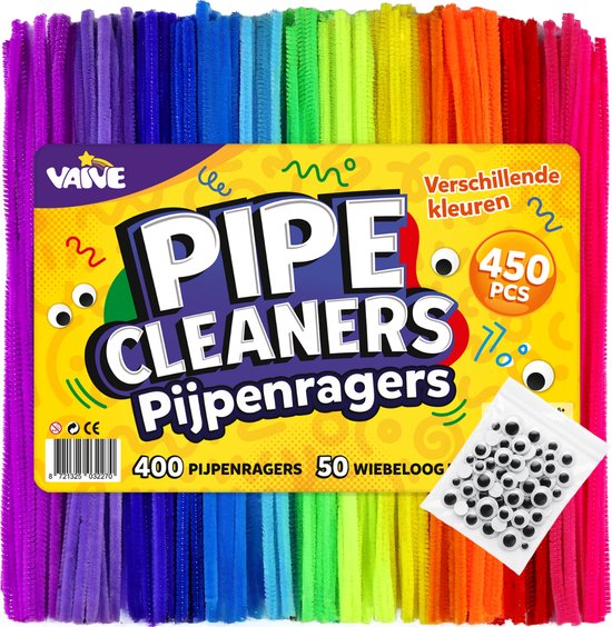 Vaive Pipe cleaners & Wiggle eyes 450-piece - Crafting kit - Crafting Girls & Boys - Crafting kit - Crafting stuff Kids - Crafting kits