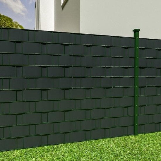 tectake® - Film de confidentialité pour clôture/écran de jardin - 70 mètres - 19 cm de haut - anthracite - 401874
