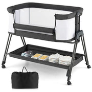 Lit de bébé portable et pliable Lit ajustable avec rangement