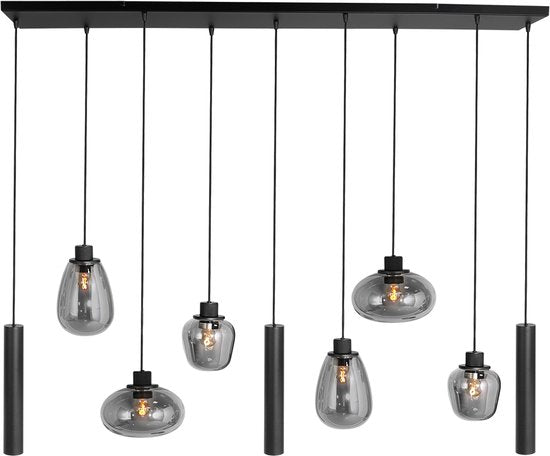 Steinhauer - lampe suspendue - Reflexion - noir - verre métal - lampe design - E27_GU10 - 3796ZW