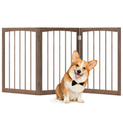 Barrière de sécurité pour chiens Coast - Barrière de protection pliable en 3 parties - autonome - marron 159 x 76 cm