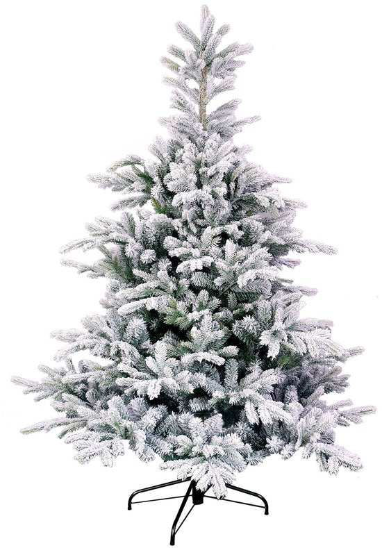 Black Box Trees Grimshaw Boom - Sapin de Noël avec effet givré - Décoration de Noël d'intérieur - Sapin artificiel à charnières - H 215 x Ø 152 cm - Vert