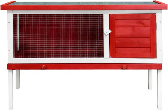Clapier - clapier pour rongeurs (lapins, cochons d'Inde) - cage pour animaux - abri pour animaux - adapté à une utilisation à l'intérieur comme à l'extérieur