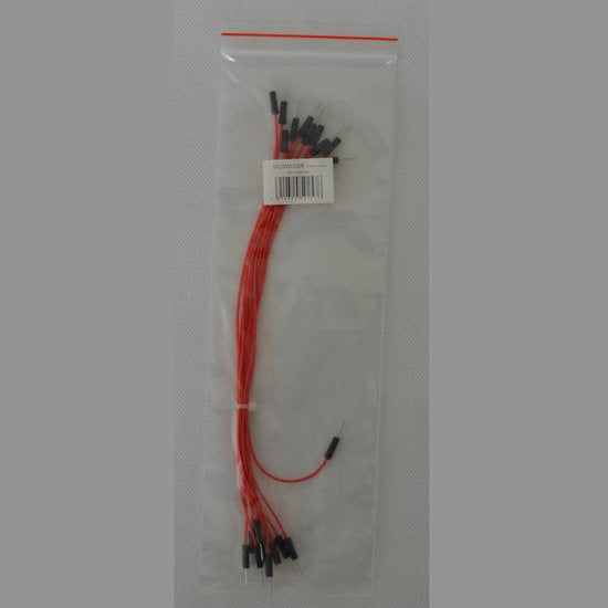 Lot de fils de raccordement, 10 pièces / kit, longueur 20 cm, couleur rouge