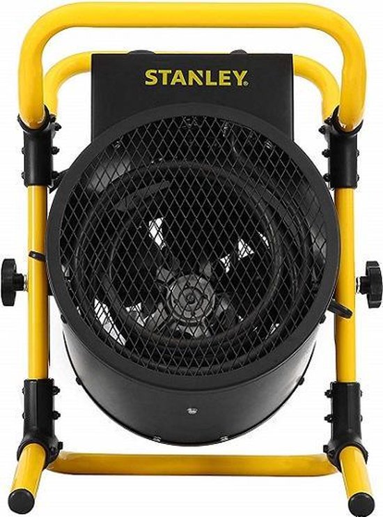 Chauffage électrique à air Stanley STN5000RN – 5 000 W, courant triphasé 400 V – Radiateur soufflant industriel pour ateliers et chantiers – Noir/Jaune