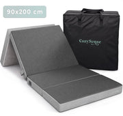 Matelas pliable CozySense® 90 x 200 cm – Matelas d'appoint – Matelas pliable – Respirant – Housse amovible et sac de transport – Épaisseur : 10 cm – Ferme-moelleux