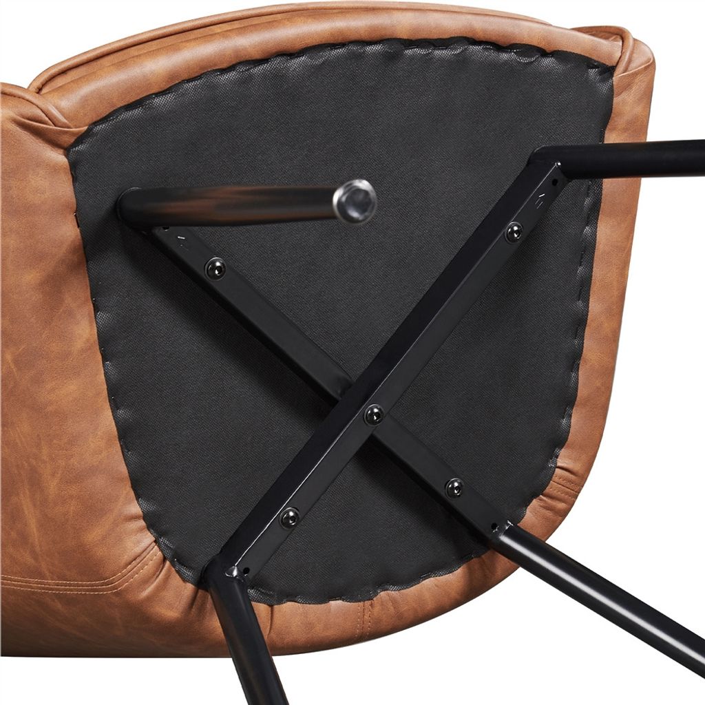 Chaises de salle à manger Yaheetech avec accoudoirs - lot de 2 - marron