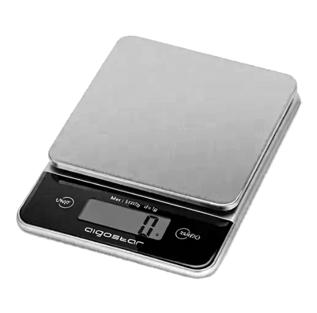 Balance de cuisine numérique Aigostar - Gris - Acier inoxydable - 5 kg/1 g, écran LCD