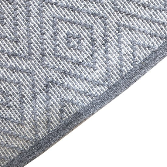 Tapis d'extérieur AXI Bali – Rectangulaire – 160 x 230 cm – Gris – Motif géométrique – Tapis d'extérieur – Résistant aux intempéries et aux UV – Tissage à plat – Tapis de jardin – Pour l'intérieur et l'extérieur