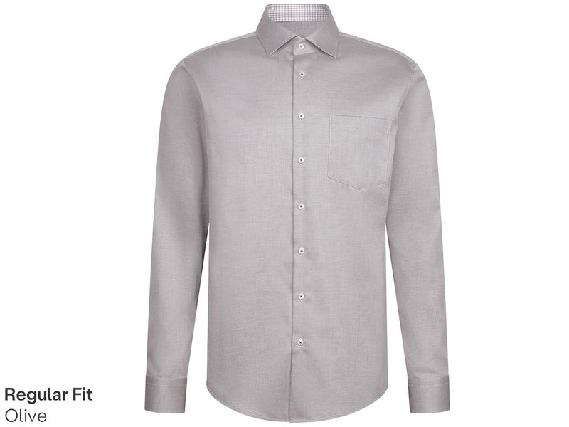 Chemise de travail Seidensticker New Kent - Coupe ajustée - taille 40 - Olive