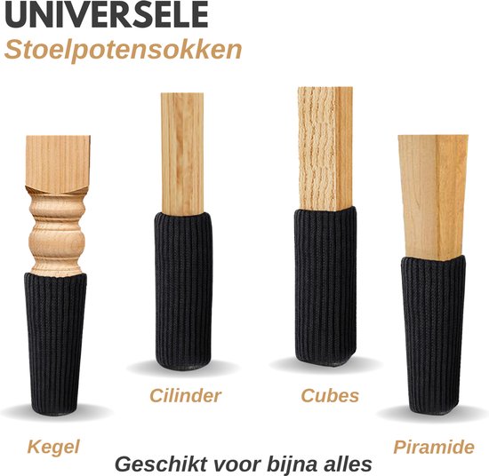 VAIVE Protège-jambes de chaise - Protecteur de sol - Chaussettes pour jambes de chaise - Capuchons pour jambes de chaise - Protecteurs pour jambes de chaise - Chaussettes de chaise