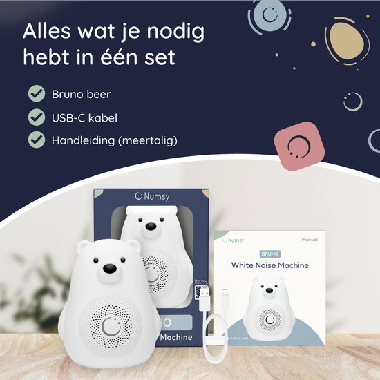 Numsy Bruno White Noise Machine Baby - Appareil à bruit blanc - 2026
