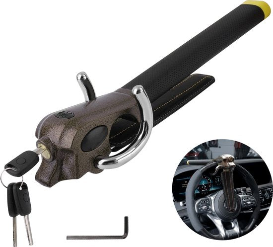 Gtrise Steering Lock For Car - Stoplock - Car - Motorhome - Pro - With Ebook & Storage Bag