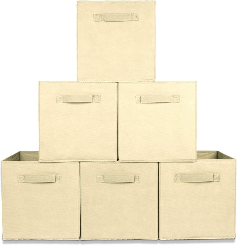 LifeGoods Organiseurs de placards - 6 pièces - 20L - Textile - Beige