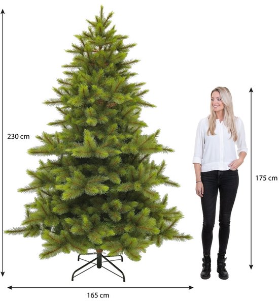 Série « Triumph Tree Wyoming » de sapins de Noël - Décorations de Noël d'intérieur avec des branches de sapin bien fournies - Sapin artificiel avec des aiguilles en PVC dures et réalistes - Sapin vert - H 230 x Ø 165 cm