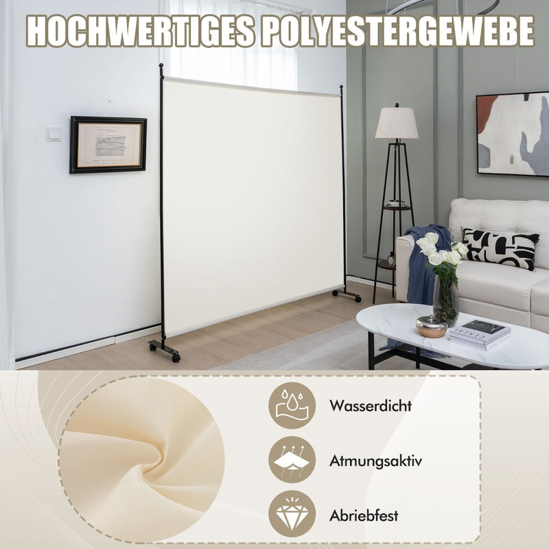 Côte de séparations individuelles avec un panneau de séparation de 184 x 30 x 184 cm blanc