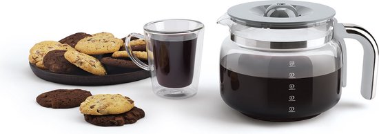 Cafetière à filtre SMEG DCF02PBEU - Cafetière - 10 tasses - Fonction de maintien au chaud 40 min - Réglage de l'arôme - Fonction de démarrage programmable - Style années 50 - Bleu pastel