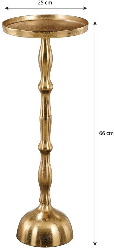 Table d'appoint Mica Decorations Duco - H66 x Ø25 cm - Aluminium recyclé - Or