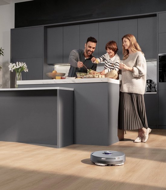 Aspirateur robot Narwal Freo Z10 Ultra avec station de recharge à vidage automatique, puissance d'aspiration de 18 000 Pa, vision IA, technologie DirtSense, brosse anti-enchevêtrement, lavage à l'eau chaude de 45 à 75 °C, navigation LDS, fonction de lavag