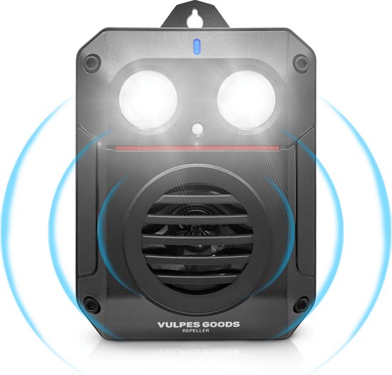 Vulpes Goods® Repellent Marten Repellent PRO V3 - Répulsif contre les nuisibles - Répulsif contre les martres pour l'extérieur - 100% étanche - Sans fil et rechargeable
