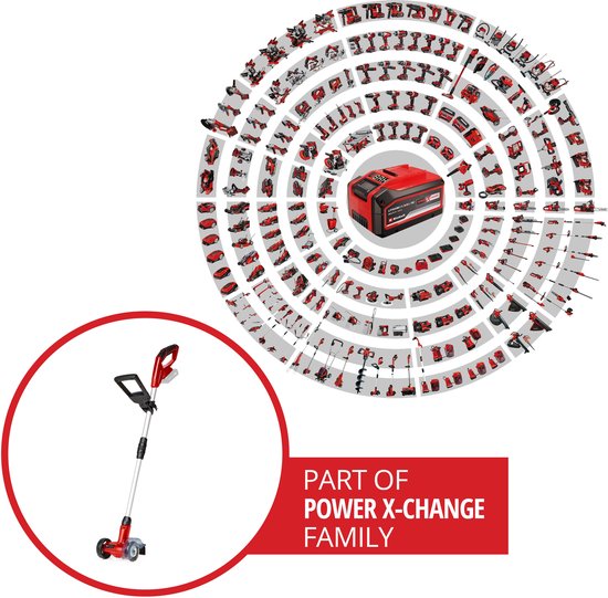 Nettoyeur de joints sans fil Einhell GE-CC 18 Li Solo - Power X-Change - 18 V/Li-ion - 1 200 tr/min - Diamètre de la brosse : 10 cm - Avec brosse en acier et en nylon - Batterie et chargeur non inclus