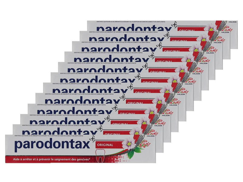 Dentifrice Parodontax Original - Soin bucco-dentaire 8 en 1 - 12 x 75 ml