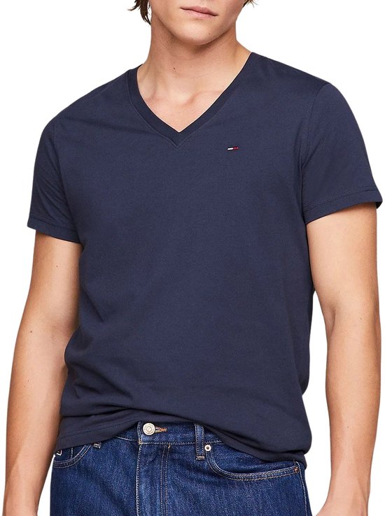 T-shirt à col en V, coupe classique MW0MW01768 - Chemises bleues