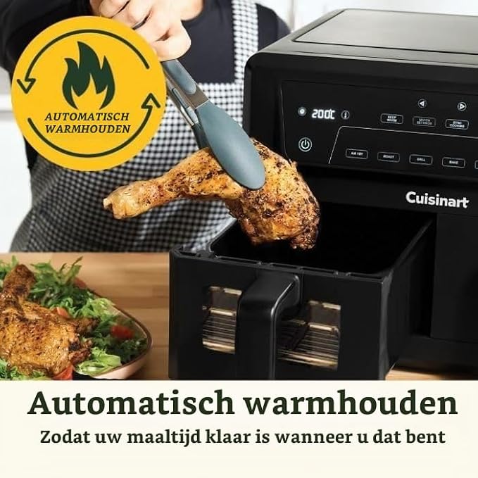 Friteuse à air chaud Cuisinart XXL 10,4 L – Double bac 2 x 5,2 L – 2 400 W – Sans PFAS