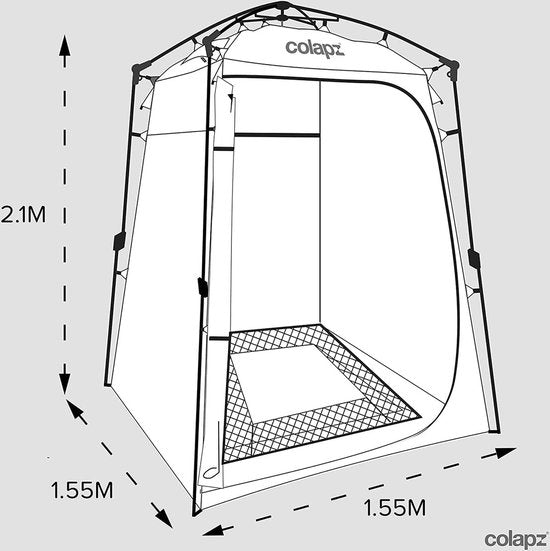 Colapz - Tente pop-up de luxe – Tente de camping de qualité supérieure – Facile à utiliser – Tente de douche