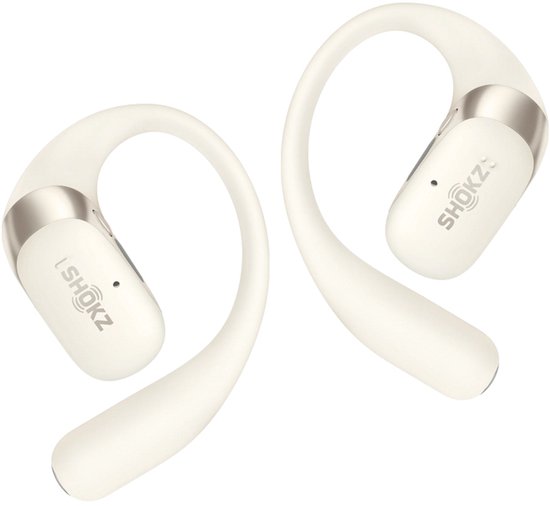 Casque de sport Shokz OpenFit 2 à écouteurs ouverts – Écouteurs sans fil – Beige
