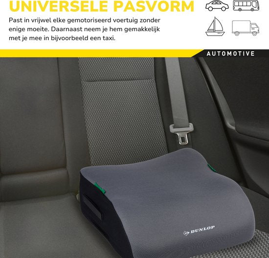 Siège enfant Dunlop gris – Rehausseur – Siège auto – Rehausseur pour voiture – Enfants – Siège auto – Rehausseur pour voiture