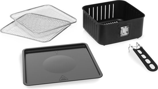 Tristar FR-9074 - Friteuse à air chaud XXL empilable - 9 L - 2 zones de cuisson indépendantes - Double tiroir empilable - 8 programmes de cuisson - 2 400 W - Sans PFAS - Gain de place de 45 % - 6 personnes
