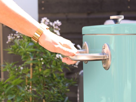 AXI Retro Cooler Mint - Glacière à roulettes - Capacité de 76 L - Glacière avec robinet de vidange