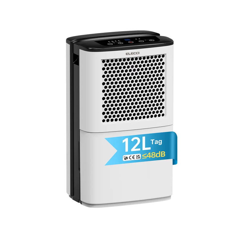 Déshumidificateur ELECCI 12 l/jour - réservoir d'eau de 3,8 l - R290