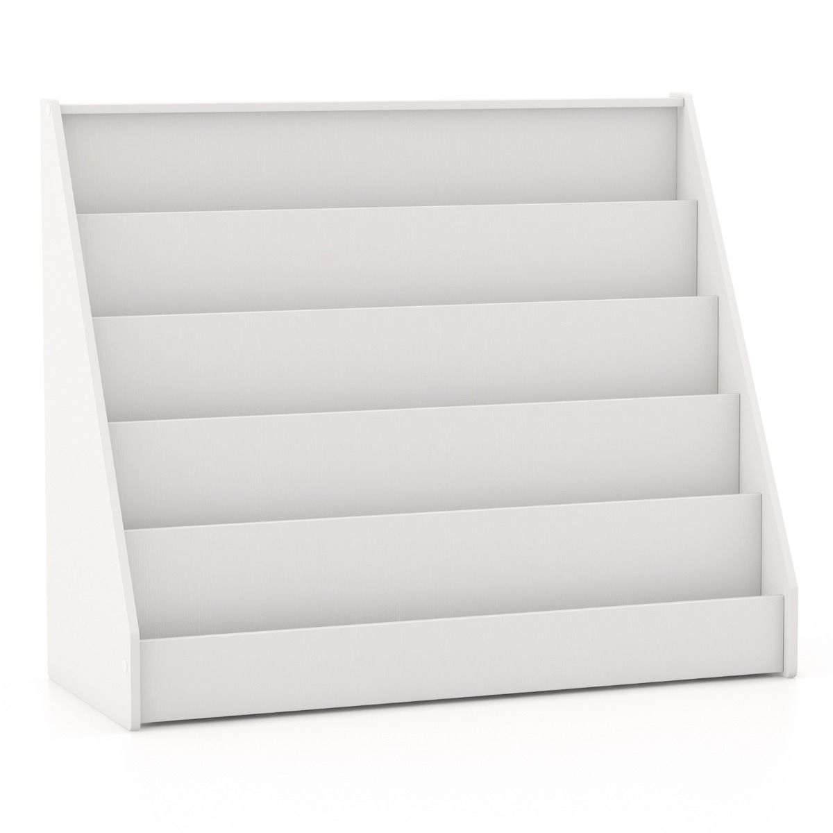 Bibliothèque pour enfants Coast - 5 étagères - bibliothèque sur pied - naturel/blanc - 91 x 38 x 76,5 cm