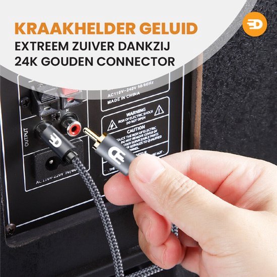Câble audio stéréo Drivv. Premium Tulp - 2 RCA vers 2 RCA - Câble Tulp - 2 mètres