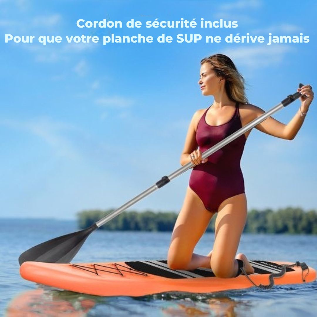 Paddle LifeGoods SUP Board - avec siège - Set complet - Max. 135KG - 320x81cm - Orange