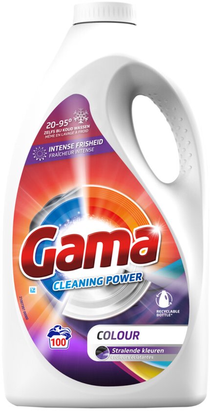 Lessive liquide Gama Colour, 100 lavages, 4,5 litres