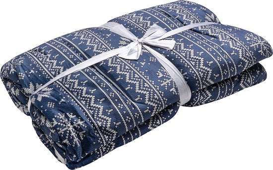 Cosas - Couverture à capuche - Plaid avec manches - Bleu - 180x130cm