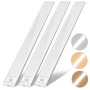 Arlgsite Kit d'éclairage LED pour placard, lot de 2 - 30 cm - Capteur PIR, rechargeable par USB