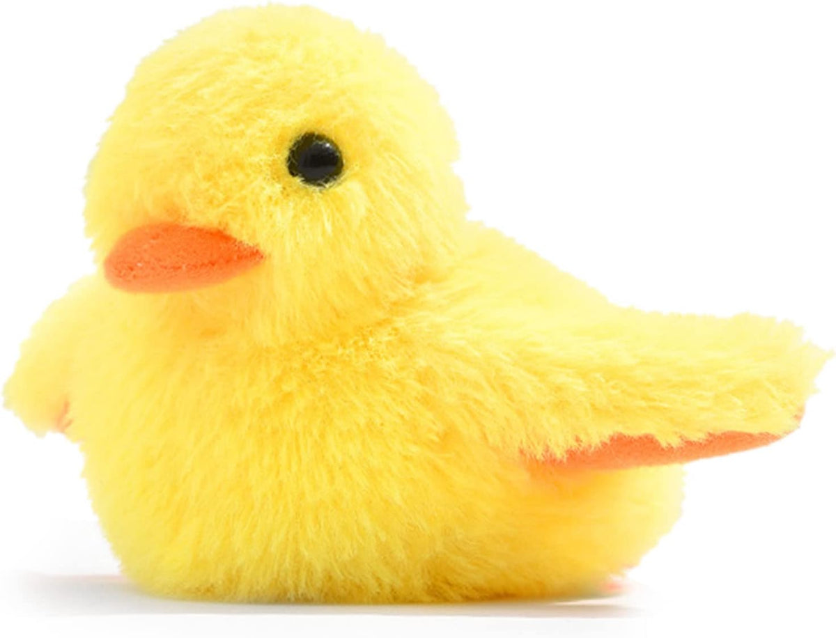 Jouet interactif pour chat Tnfeeon en forme de canard - Ailes mobiles et sons - Rechargeable par USB - Jaune