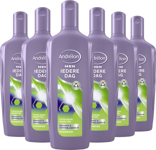 Shampoing Andrélon Men « Tous les jours » - 6 x 300 ml - Lot économique