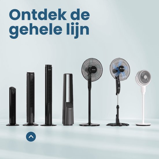 Auronic Tower Fan - Floor Fan - Air Cooler - Standing Fan - 105 CM - 5 Speeds - With Remote Control - Silent Fan - Fan - 45 dB - Black