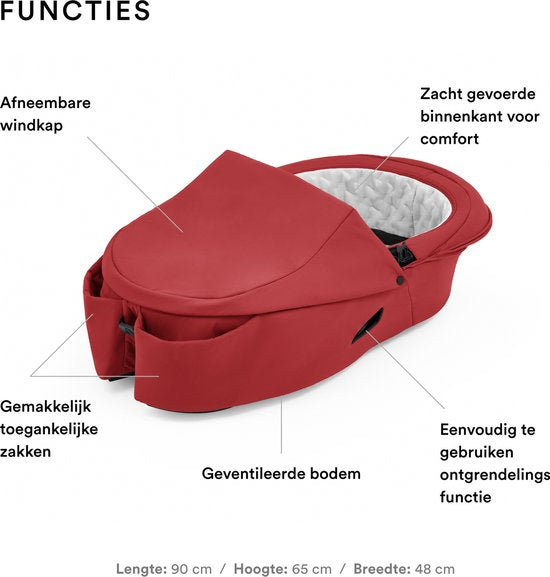Nacelle de voyage Stokke® Xplory® X - Ruby Red