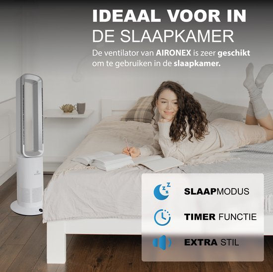 Chauffage électrique économe en énergie Aironex - Chauffer et refroidir en 1 - Chauffage - Ventilateur design - Chauffage Ventilateur - Chauffage électriqueVentilateur sans flamme - Ventilateur de tour Aironex - Ventilateur de tour sur pied - Refroidisseu