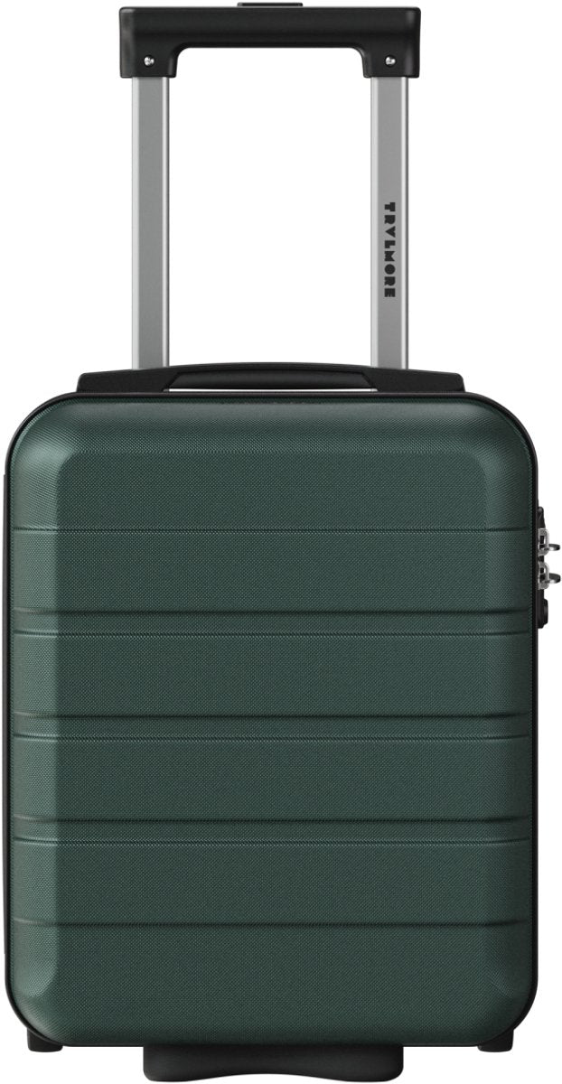 Valise cabine TRVLMORE à placer sous le siège - 40 x 30 x 20 cm - 24 L - Serrure TSA - 2 roues - Vert foncé