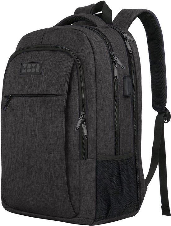 TRVLMORE Sac à dos - 36L - 17.3 inch - Sac à dos pour ordinateur portable - Sac d'école - Unisex - Splashproof Anthracite
